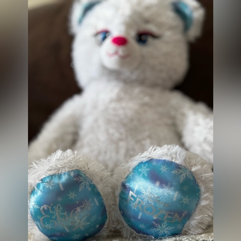 Build-A-Bear Disney Frozen Elsa White Magical Sparkle Teddy Bear – Rare ❄️✨ - Picture 2 of 2